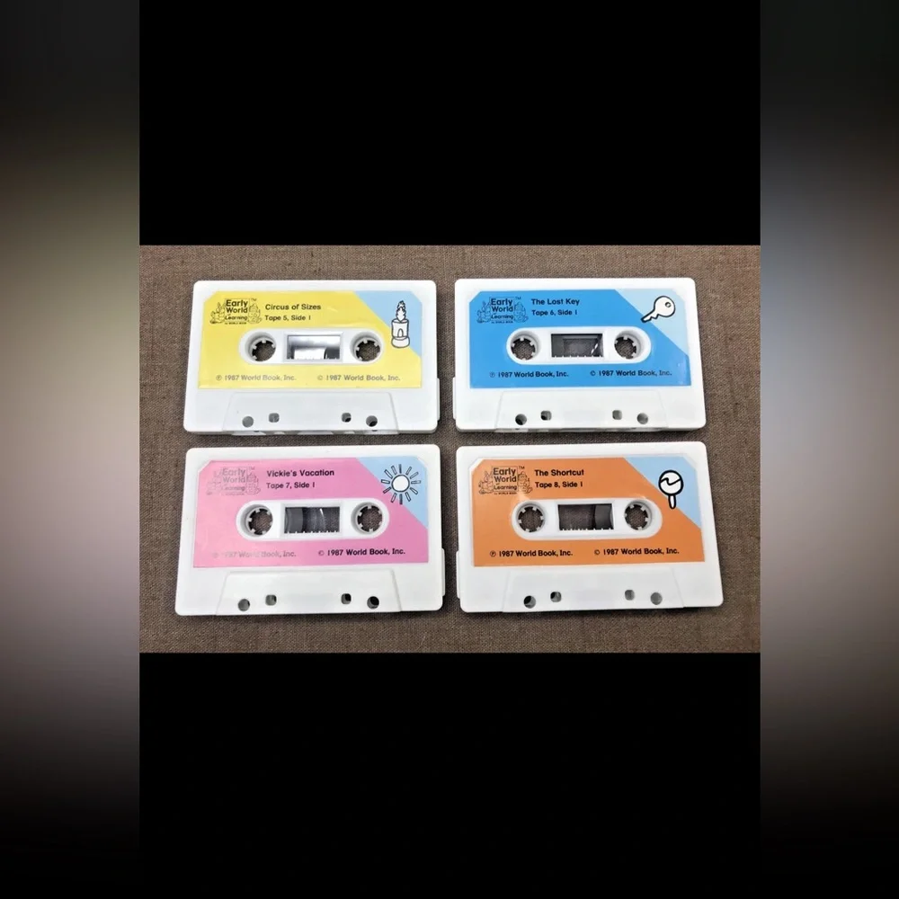 *Read Vintage 1987 Early World of Learning by World Book 10 Story Cassettes + 1